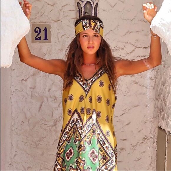 Zara printed kaftan tunic kimono dress - Picture 3 of 12